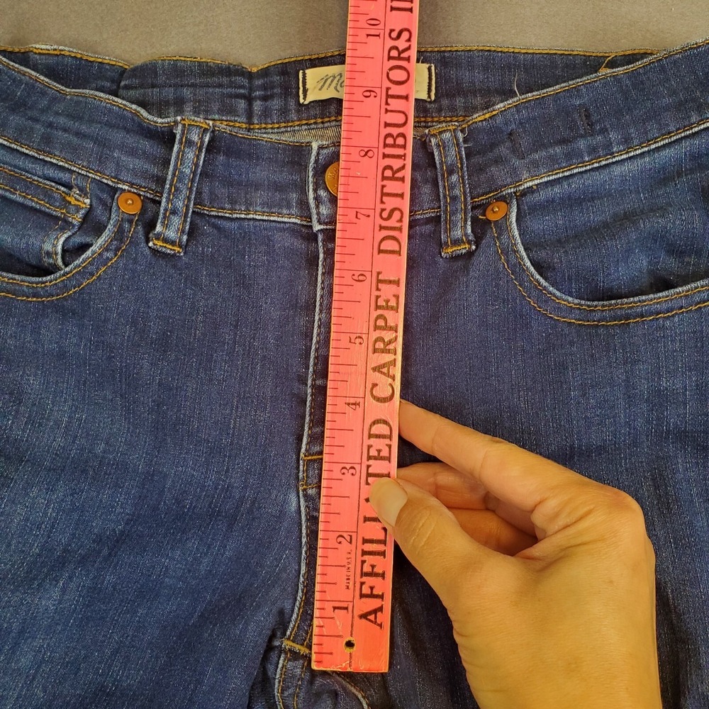 Madewell Skinny Skinny Jeans Women's Size 27 Mid Rise Blue, Light Wash Knee‎ - Picture 10 of 11